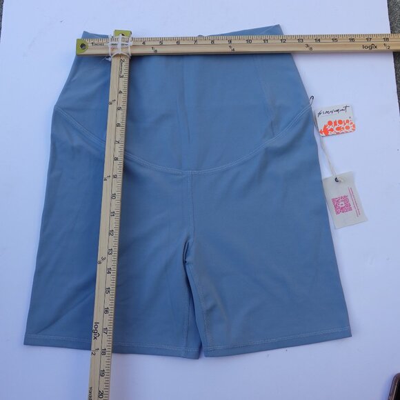 Free People Movement x Hatch Never Better Maternity Shorts Blue NWT Size M - Picture 2 of 8